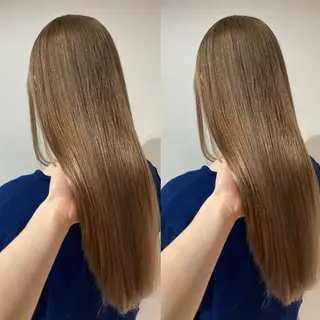 セミロング カラー み うのヘアスタイル