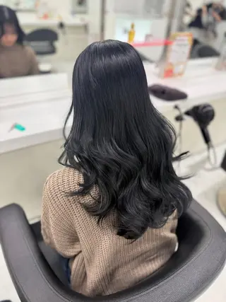 ロング カラー ラベンダー💜グレー 🩶ミント‪🩵のヘアスタイル