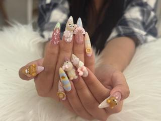 ネイル 🎀うかん 🎀チップ長さ出しのネイルデザイン