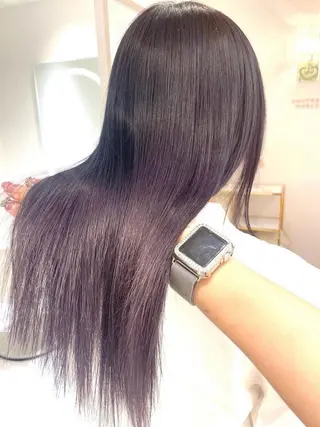 ロング fuwari 美白ショコラカラーのヘアスタイル