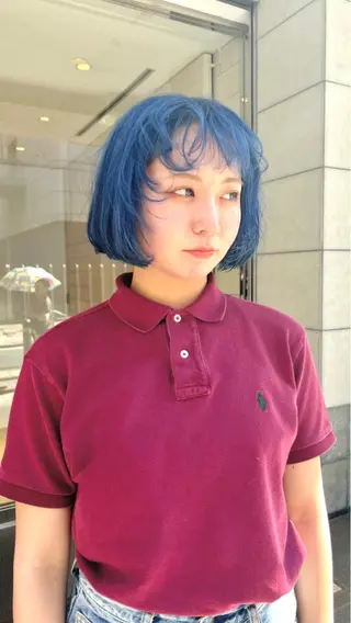 ミディアム カラー フルガキ ハルカ天神美容室のヘアスタイル