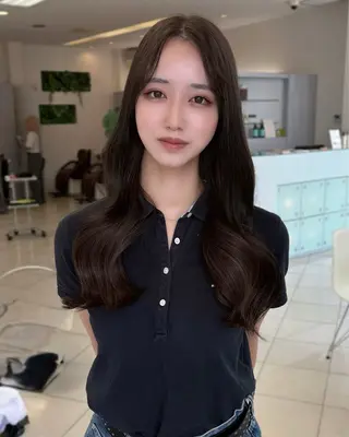 ロング カラー 盛れる韓国ヘア🩰/ ワンホンヘア/華のヘアスタイル