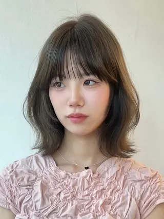 セミロング カラー ヘアセット/レイヤー 縮毛矯正/はるか🎀のヘアスタイル