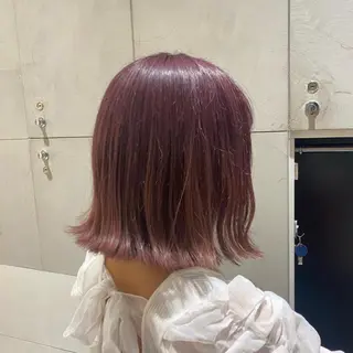 ミディアム ハイトーン/艶カラー 💎モエのヘアスタイル