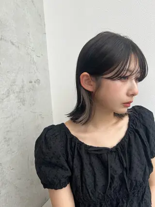 ミディアム 恵比寿韓国レイヤー× 艶透明感カラー大場のヘアスタイル