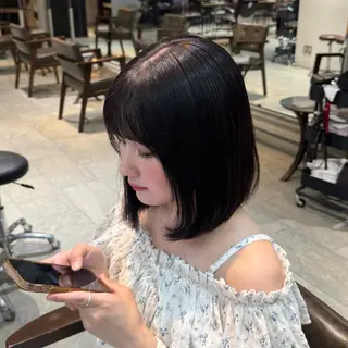 ミディアム カラー 🤍渋谷/透明感 艶カラーみほ🎀໒꒱のヘアスタイル