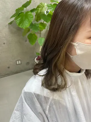 ミディアム カラー 坂本 沙也加のヘアスタイル