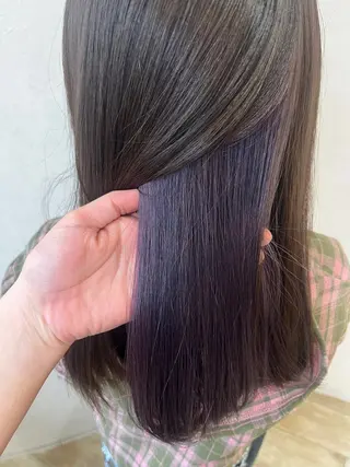 セミロング カラー 縮毛矯正🫧/ 武笠 友香🤍のヘアスタイル