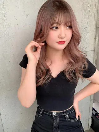 セミロング カラー Mikuri 【Little】のヘアスタイル