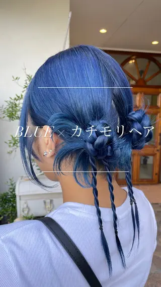 セミロング カラー 山下 襟華のヘアスタイル