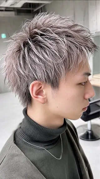 ショート カラー メンズ 🍒モテ暖色カラー × うる艶✧ ゆなのヘアスタイル