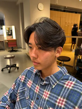 ショート パーマ メンズ unopulir 景山 凌のヘアスタイル