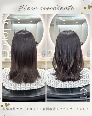 セミロング カラー 髪質改善💍 natsukiのヘアスタイル