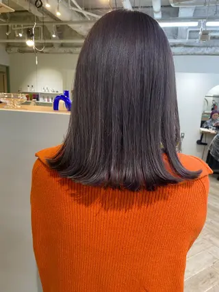 セミロング カラー LUVISM新潟🎀 透明感カラー/ミユのヘアスタイル