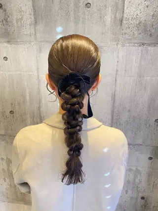ロング ヘアアレンジ mo moのヘアスタイル