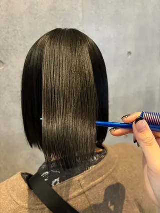 ショート パーマ 透明感カラー/ 艶髪縮毛矯正/しほのヘアスタイル