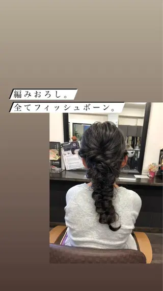 ロング ヘアアレンジ 田中 真理のヘアスタイル