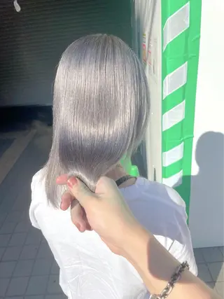 セミロング カラー ハイトーン特化💍 NØRN💍韓国のヘアスタイル