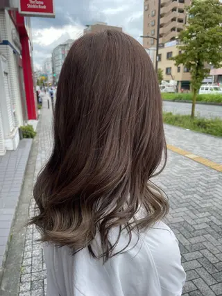 セミロング カラー 💞暖色カラー 💞risaのヘアスタイル