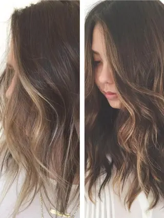カラー パーマ 大阪レミーエクステ チビ編み込みのヘアスタイル