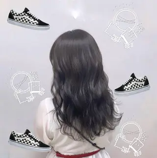 セミロング カラー パーマ ヘアアレンジ メンズ キッズ 上品＆韓国風 🥀海心🥀のヘアスタイル