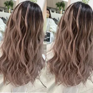 ミディアム カラー KR2S× 亜以加のヘアスタイル