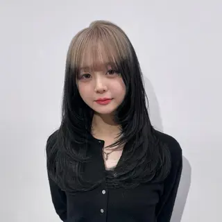 ロング カラー ヘアアレンジ ウルフカット×ハイ トーン職人🤍ゆうひのヘアスタイル