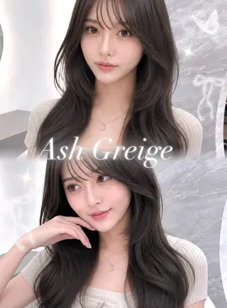 セミロング カラー ヘアアレンジ 🖤kana韓国ヘア 艶髪カラー特化🖤のヘアスタイル