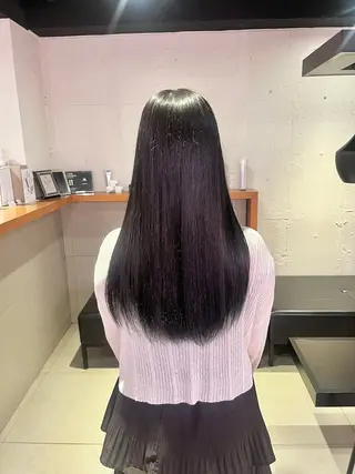 ロング カラー 増田 伯のヘアスタイル