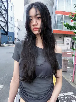 ミディアム パーマ カラー CEINE【セーヌ】 三軒茶屋のヘアスタイル