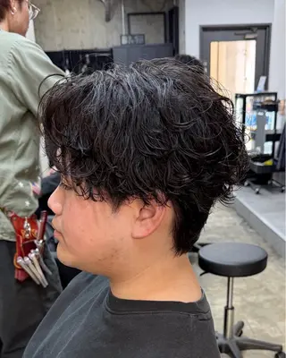 パーマ メンズ 田中 公亮のヘアスタイル