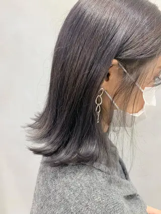 ミディアム カラー レイヤー/大人メンズ パーマ🌀 平島拓也のヘアスタイル