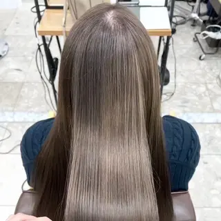 ロング カラー 縮毛矯正/ワンカラー モデル募集🫧羽夏のヘアスタイル