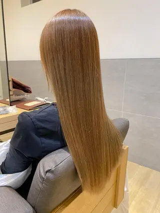 ロング カラー 韓国風・ブリーチなし ・あり後藤 一斗店長のヘアスタイル