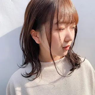 ミディアム カラー 中川 竜誠のヘアスタイル