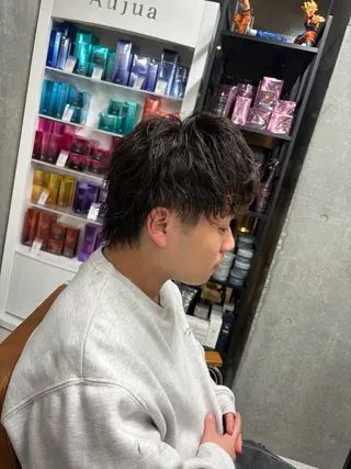 ショート パーマ 海外風パーマ カラー特化園田　楓莉のヘアスタイル