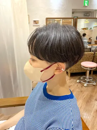 ショート カラー 襟足でお悩みの方✂︎ くびれ職人ハシモトのヘアスタイル