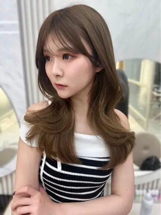 ロング 🍑韓国風レイヤー 🍑莉子のヘアスタイル