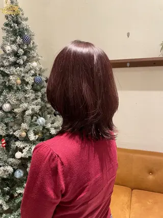 ミディアム カラー 上原 加里奈のヘアスタイル