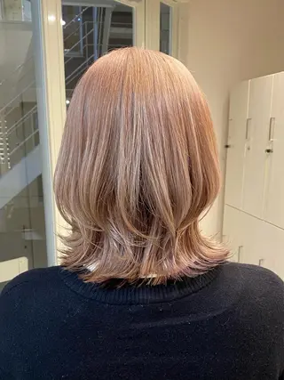 ミディアム カラー ハイトーン×似合わせ 🌱中川慎之介のヘアスタイル