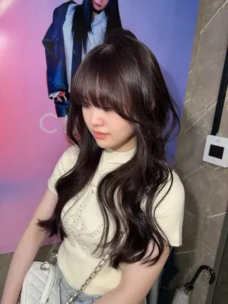 ロング カラー caho/大阪梅田 韓国ヘア♡のヘアスタイル