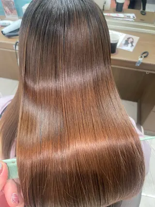 セミロング パーマ 店長福島成美/髪質 改善縮毛矯正/カラーのヘアスタイル