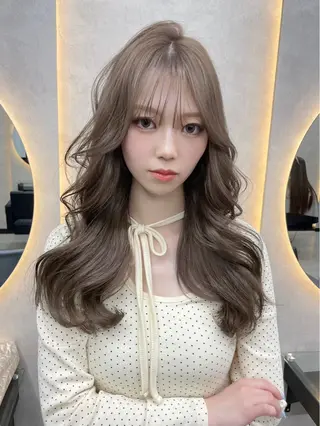 セミロング カラー ケアブリーチ🌺韓国 レイヤー🪽‪とわのヘアスタイル