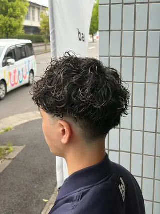 ミディアム パーマ メンズ 高橋 怜玖/仙台/長町のヘアスタイル