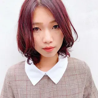 ミディアム カラー 中川 竜誠のヘアスタイル