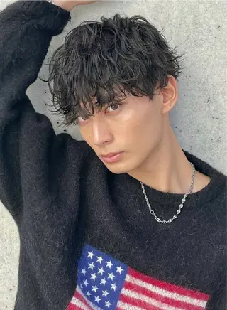 ショート メンズパーマ熊谷 フェザー/SOTAのヘアスタイル