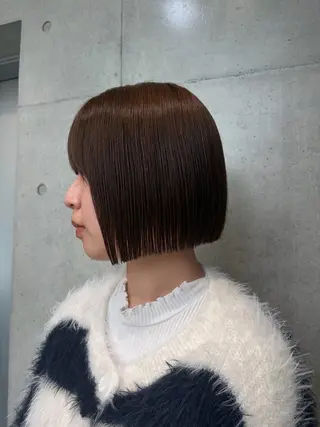 ショート カラー ヘアアレンジ ボブ艶モテカラー🫧 カリンのヘアスタイル
