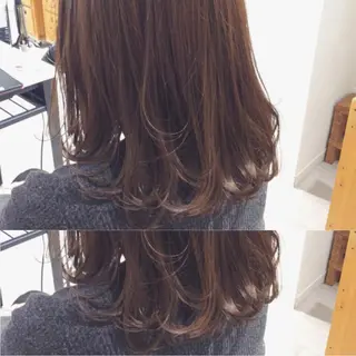 ミディアム カラー ヘアアレンジ 金子 富士のヘアスタイル