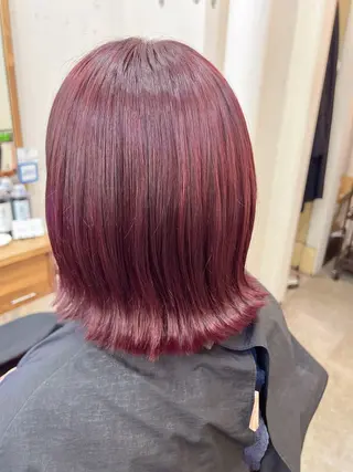 ミディアム 🩷艶カラー 🧡💛リサ🫧のヘアスタイル