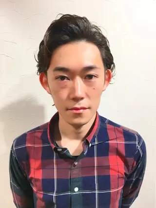 パーマ メンズ 柔らか垢抜けｶﾗｰと ｶｯﾄ🫧ASUKAのヘアスタイル